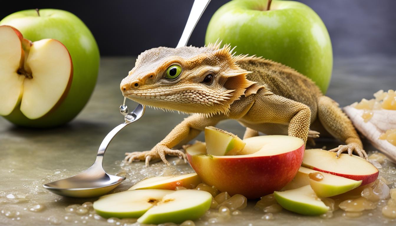 Bearded Dragon Eating Applesauce