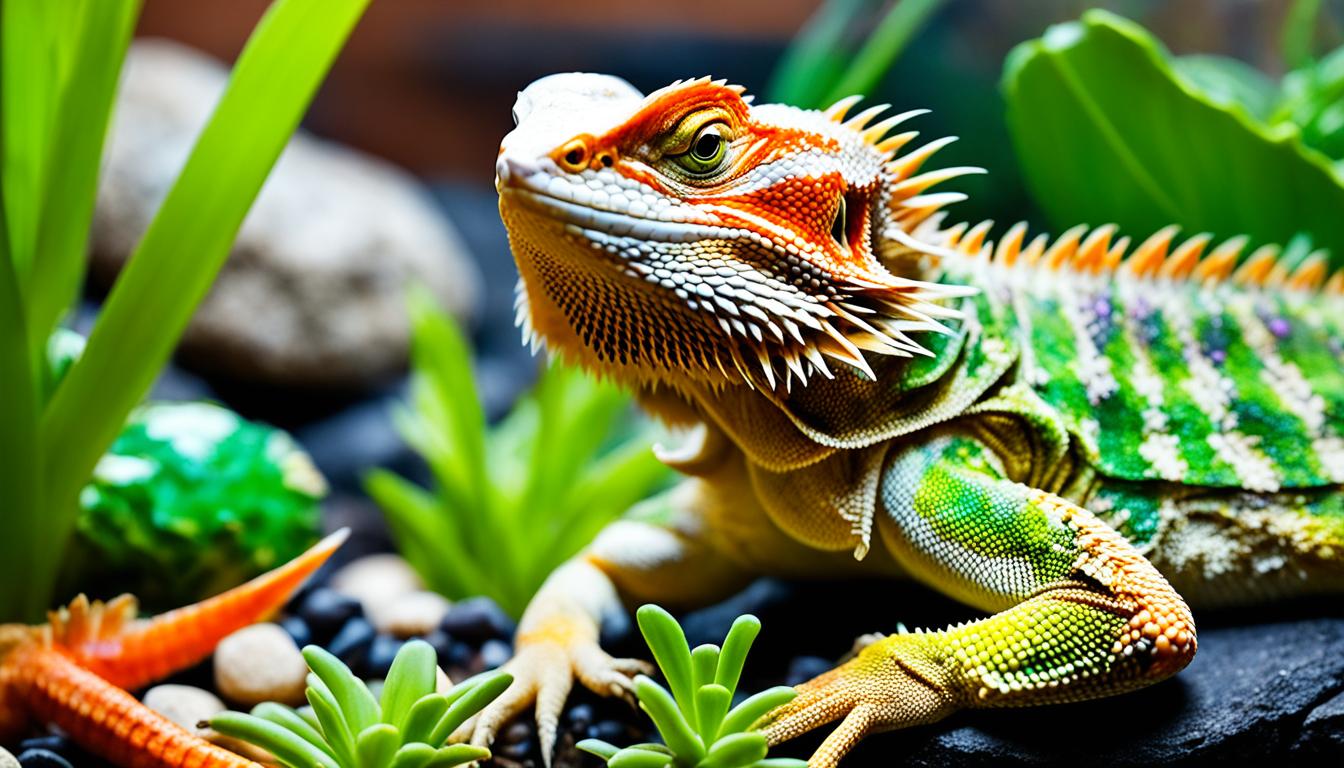 Bearded Dragon Eating Hornworm