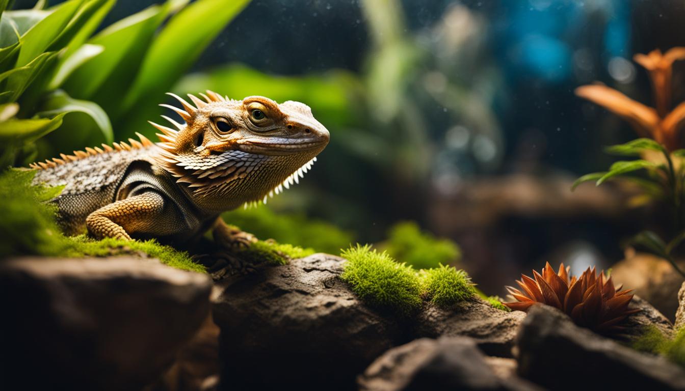 bearded dragon in terrarium