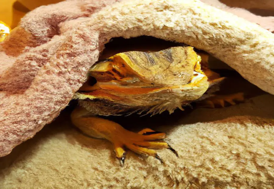 Can I cover my bearded dragon with a blanket
