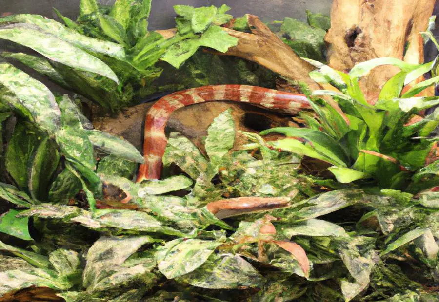 Can you put live plants in with a corn snake